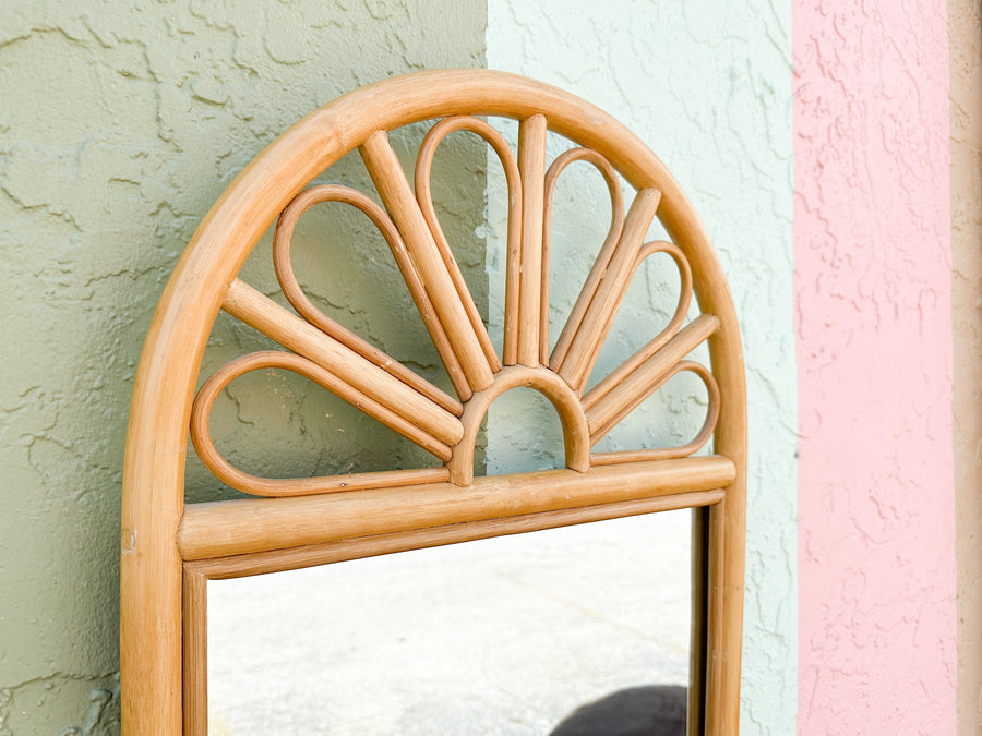 Petite Rattan Sunburst Mirror
