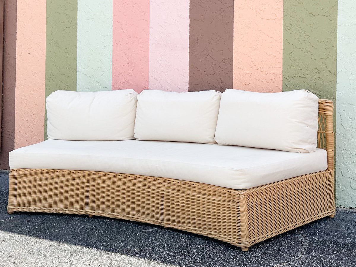 Bielecky Brothers Curved Rattan Sofa