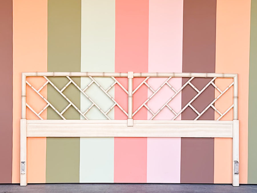 Faux Bamboo Chippendale King Headboard