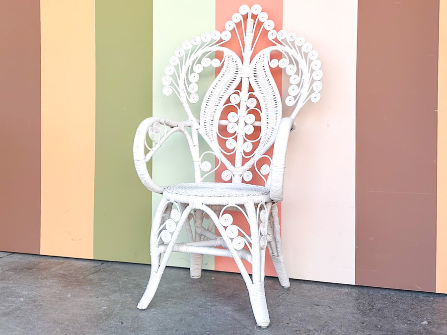 Fiddlehead Wicker Peacock Chair