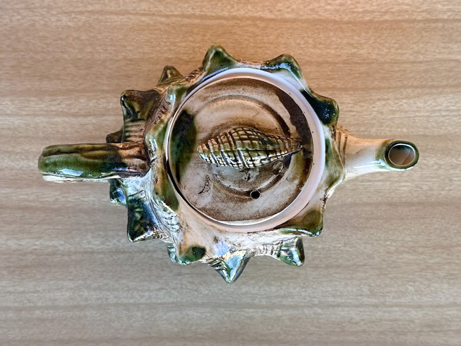 Old Florida Conch Teapot, Creamer, and Sugar Set