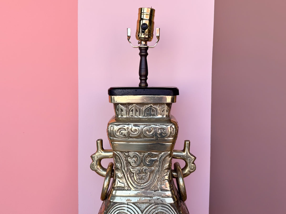 High Shine Large Brass Urn Lamp