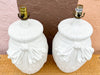 Pair of Sweet Plaster Bow Lamps