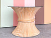 McGuire Sheaf of Wheat Rattan Side Table