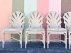 Set of Six Pencil Reed Rattan Dining Chairs