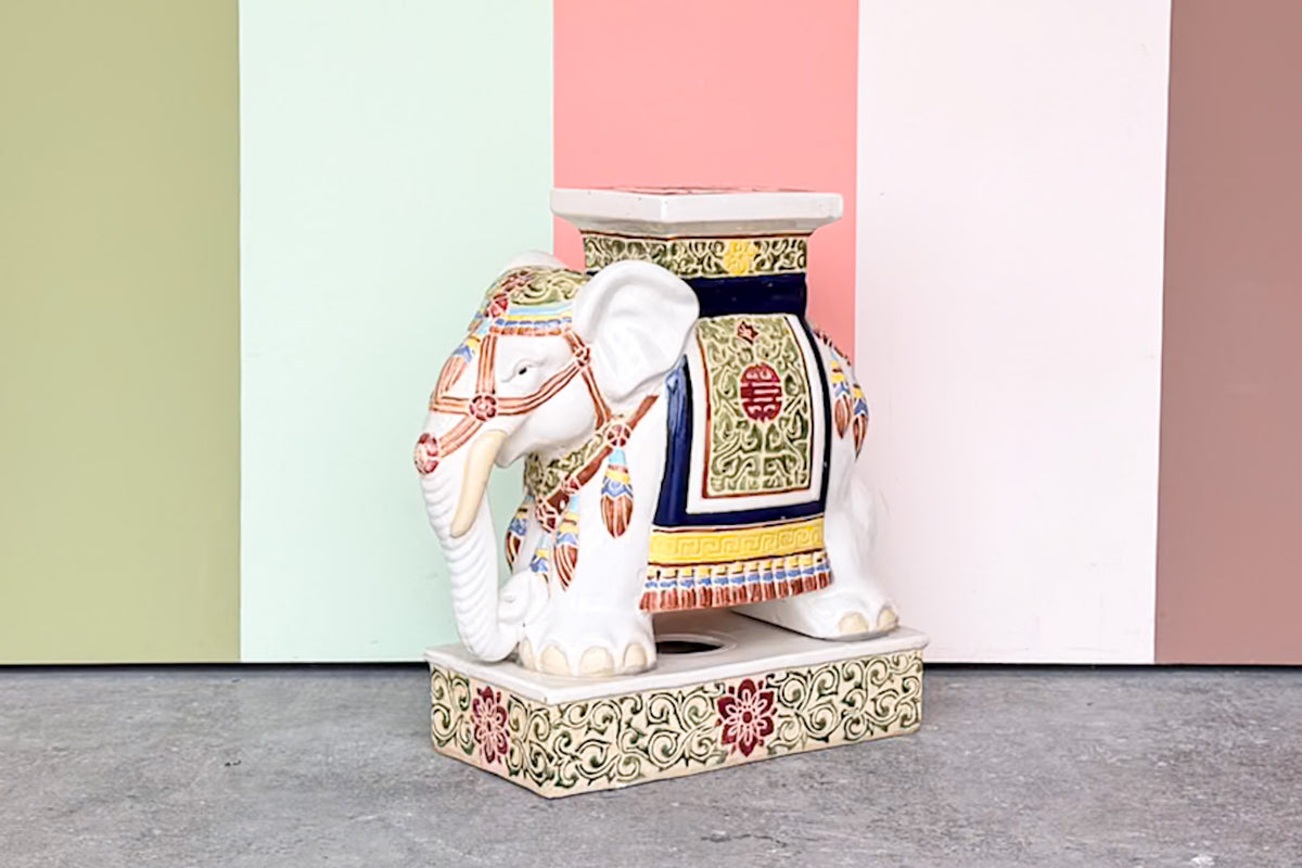 Colorful Elephant Garden Seat