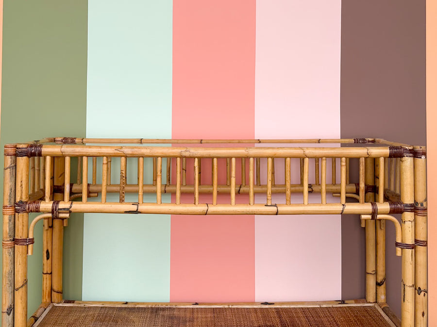 Old Florida Rattan Console