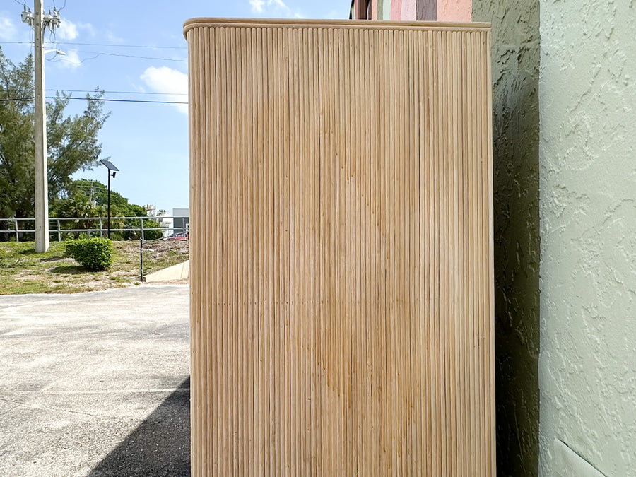 Pencil Reed Rattan Armoire