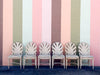 Set of Six Pencil Reed Rattan Dining Chairs