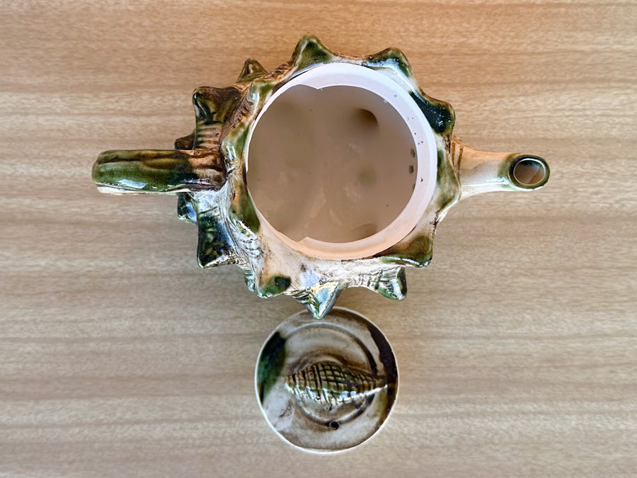 Old Florida Conch Teapot, Creamer, and Sugar Set