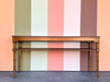 Handsome Faux Bamboo and Cane Console