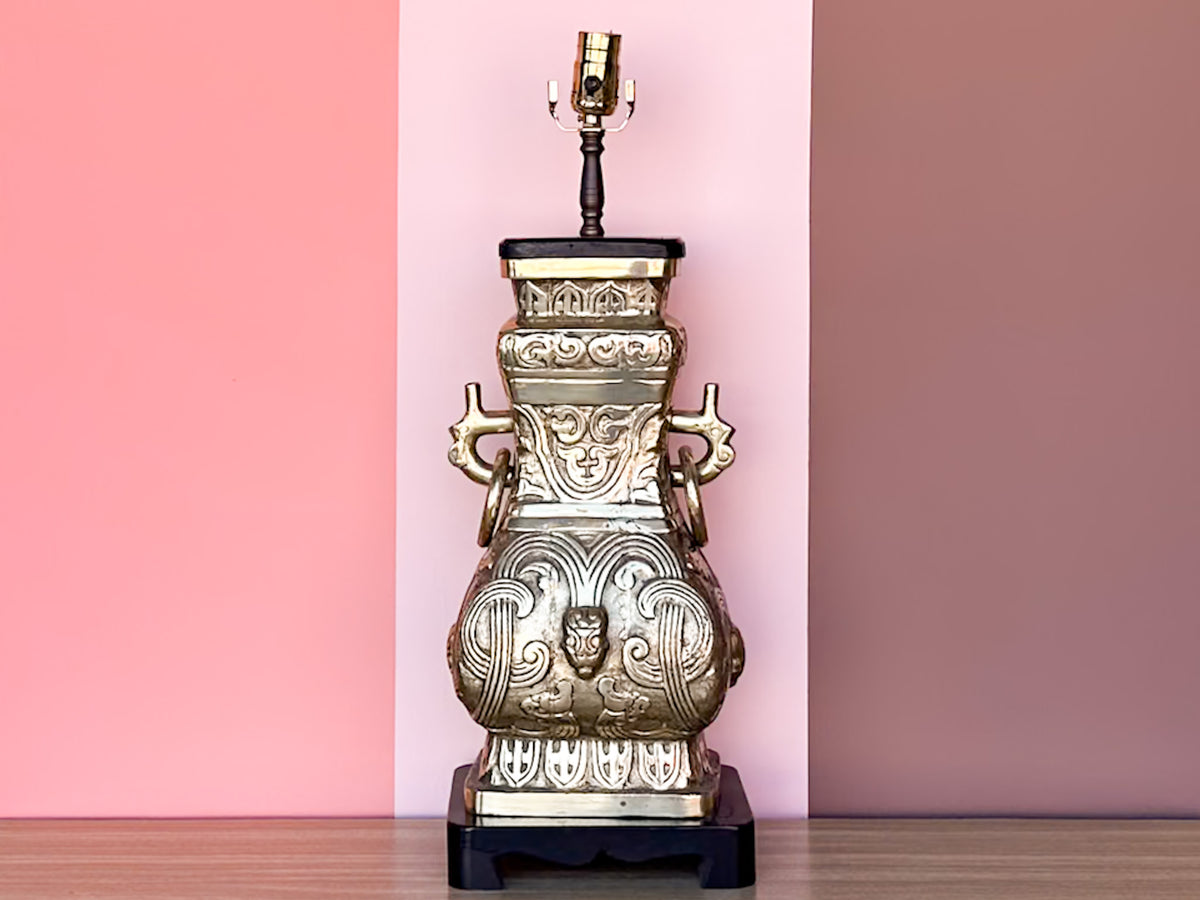 High Shine Large Brass Urn Lamp