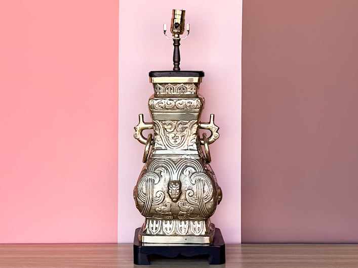 High Shine Large Brass Urn Lamp