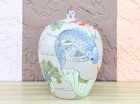 Chinoiserie Chic Koi Fish Jar