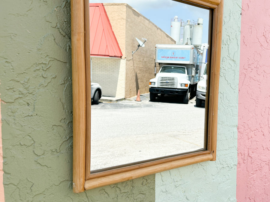 Petite Rattan Sunburst Mirror