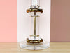 Large Lucite and Brass Faux Bamboo Lamp