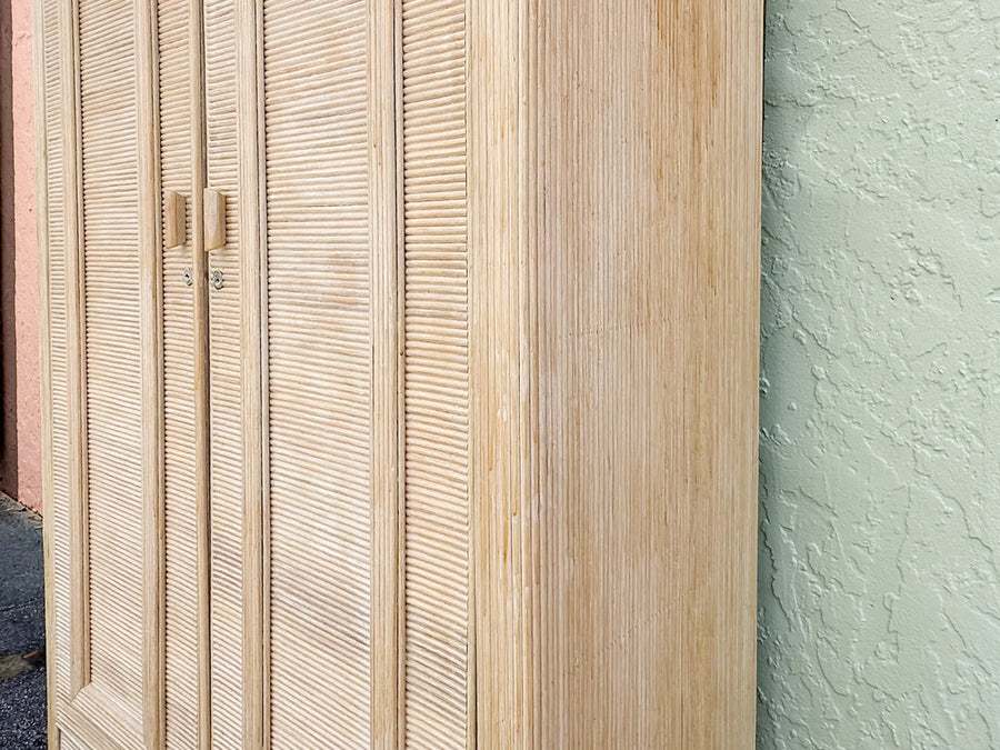Pencil Reed Rattan Armoire