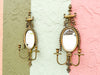 Pair of Brass Mirrored Wall Sconces