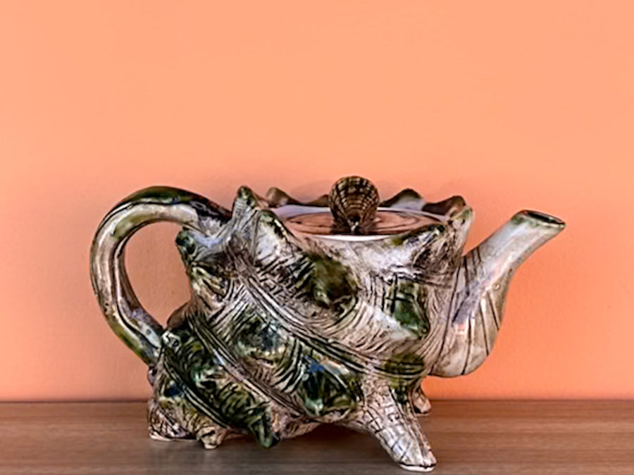 Old Florida Conch Teapot, Creamer, and Sugar Set