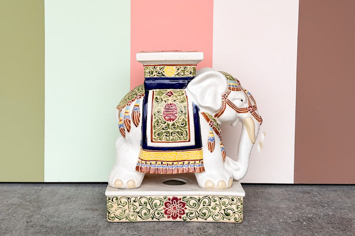 Colorful Elephant Garden Seat
