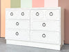 Palm Beach Style Faux Bamboo Double Dresser