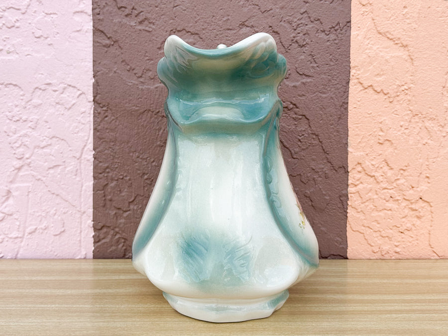 Turquoise Pitcher with Tulips