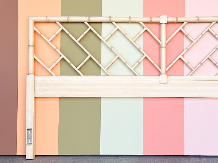Faux Bamboo Chippendale King Headboard