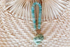 Palm Beach Regency's Aqua Amazonite Gemstone and Shell Bag Charm