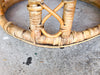 Pair of Tortoiseshell Rattan Drum Side Tables