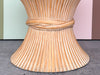 McGuire Sheaf of Wheat Rattan Side Table