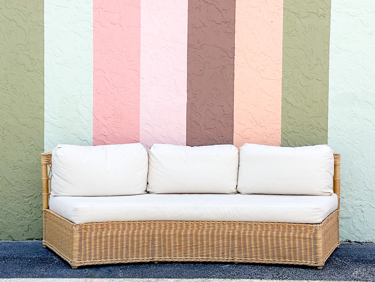 Bielecky Brothers Curved Rattan Sofa
