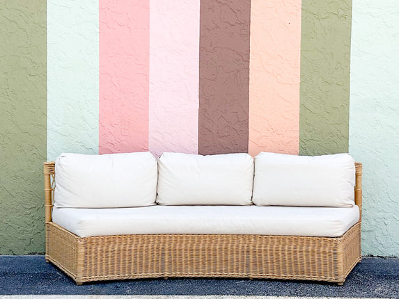 Bielecky Brothers Curved Rattan Sofa