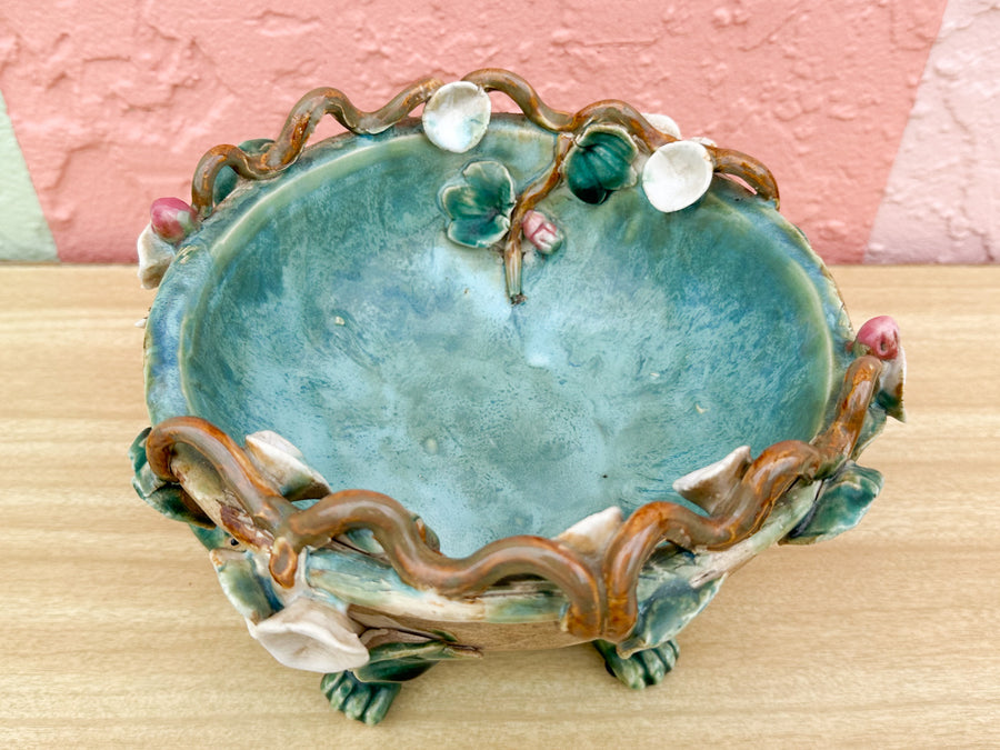 Majolica Turtle Cachepot