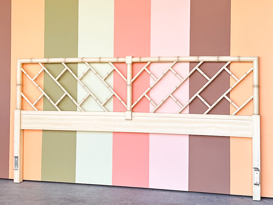 Faux Bamboo Chippendale King Headboard