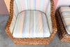 Braided Rattan Chair and Ottoman