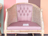 Pair of Faux Bamboo Cane Barrel Chairs