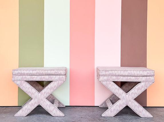 Pair of Lavender X Benches