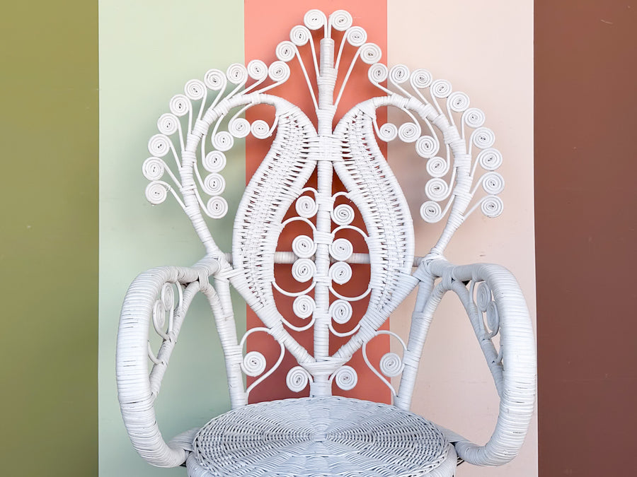 Fiddlehead Wicker Peacock Chair