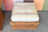 Braided Rattan Chair and Ottoman