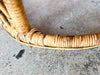 Pair of Tortoiseshell Rattan Drum Side Tables