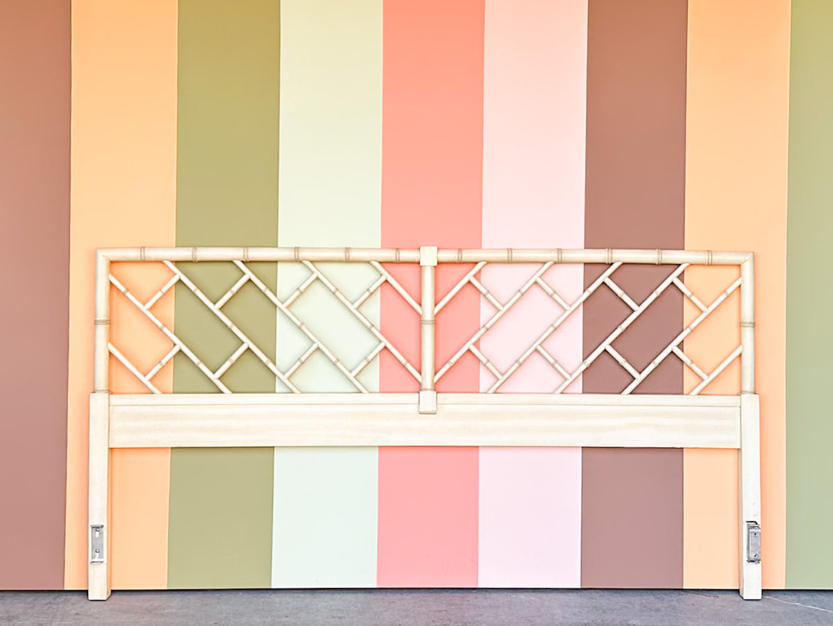 Faux Bamboo Chippendale King Headboard