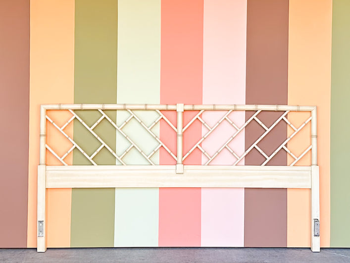 Faux Bamboo Chippendale King Headboard