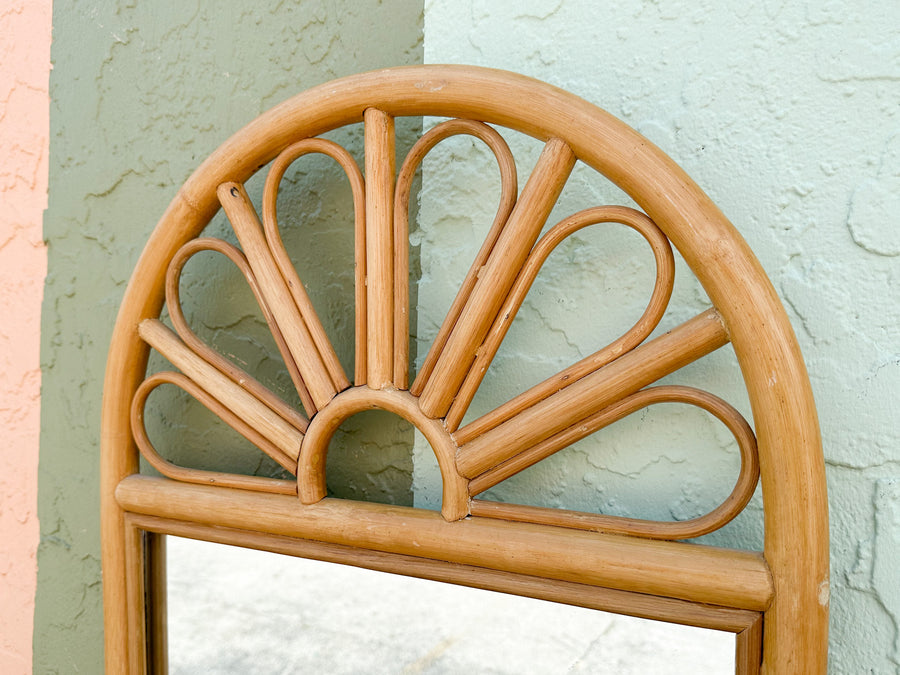 Petite Rattan Sunburst Mirror