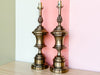 Pair of Brass Pineapple Stiffel Lamps