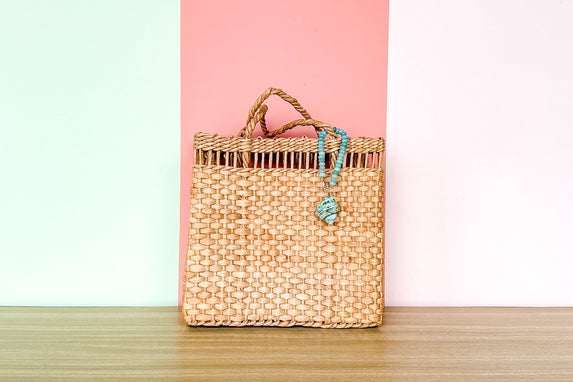 Palm Beach Regency Shell Bag Bauble — Aqua Amazonite
