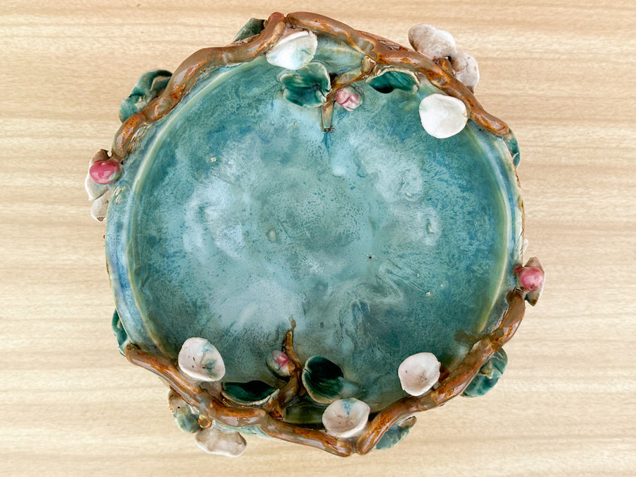 Majolica Turtle Cachepot