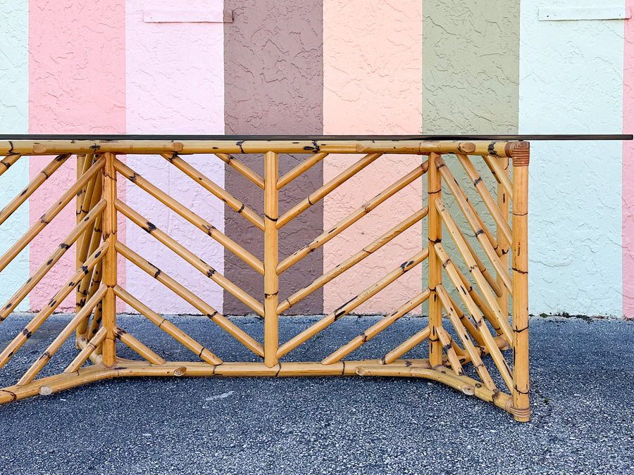 Old Florida Rattan Dining Table