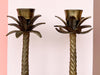 Pair of Brass Palm Tree Candlesticks