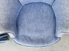 Pair of Blue and White Upholstered Pagoda Chairs