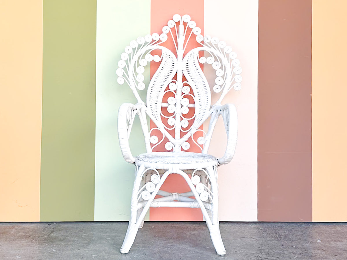 Fiddlehead Wicker Peacock Chair